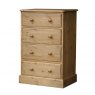 Woodies Pine 4 Drawer Tallboy Chest