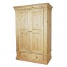 Woodies Pine Double Wardrobe on Drawer