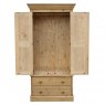 Woodies Pine Cottage Double Wardrobe with 2 Drawers