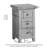 Oaken Compact 3 Drawer Bedside