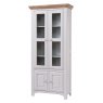 Fleur grey painted 2 door glazed cabinet