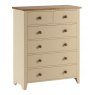 Jersey ivory paint 2 over 4 chest of drawers