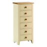 Jersey ivory paint 6 drawer tallboy chest