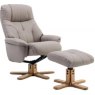 GFA Corsica Chair & Footstool - Pebble - HOME ASSEMBLY