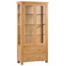 Bristol Oak Glazed Display Cabinet with glass sides