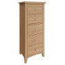 Omega Natural 5 Drawer Tallboy