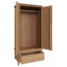 Omega Natural double wardrobe on drawer