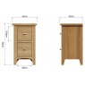 Omega Natural Small Bedside Cabinet