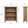 Omega Natural Small Wide Bookcase