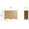 Omega Natural 3 Door Sideboard