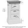 Geneva Painted Compact 3 Drawer Bedside