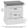 Geneva Painted 2 Drawer Bedside