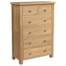 Bristol Oak 2 over 4 chest of drawers