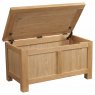 Bristol Oak Blanket Box - open top