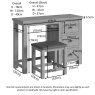 Bristol Oak Single Pedestal Dressing Table with Stool
