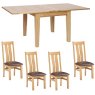 Lisbon Flip Top Extending Dining Table & 4 Twin Slat Chairs