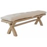 Bergen 2m Bench Cushion Natural Check (Cushion Only)