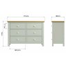 Sigma Grey 6 Drawer Wide Chest