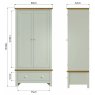 Sigma Grey 2 Door with 1 Drawer Wardrobe