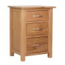 Lisbon Oak 3 Drawer Tall Bedside