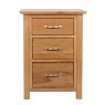 Lisbon Oak 3 Drawer Tall Bedside