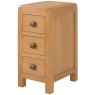 Avon Oak Compact 3 Drawer Bedside