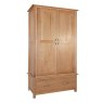 Lisbon Oak Double Wardrobe with drawer