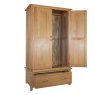 Lisbon Oak Double Wardrobe with drawer