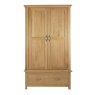 Lisbon Oak Double Wardrobe with drawer