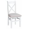 Newlyn Newlyn Cross Back Chair Fabric (White Finish)