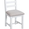 Newlyn Ladder Back Chair Fabric (White Finish)