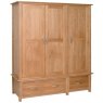 Lisbon Oak Triple Wardrobe on Drawers