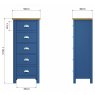 Sigma Blue 5 Drawer Narrow Chest