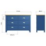 Sigma Blue 6 Drawer chest