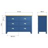 Sigma Blue 6 Drawer chest