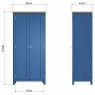 Sigma Blue 2 Door Full Hanging Wardrobe