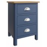 Sigma Blue 3 Drawer Bedside