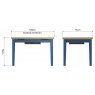 Sigma Blue 1.2m extending table