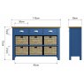 Sigma Blue 3 Drawer 6 Basket Unit