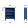Sigma Blue Small wide bookcase