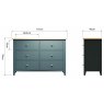 Omega Grey 6 drawer chest