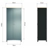 Omega Grey 2 Door full hanging wardrobe