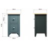 Omega Grey Small bedside cabinet