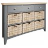 Omega Grey 3 Drawer 6 Basket Unit