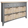 Omega Grey 3 Drawer 6 Basket Unit