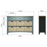 Omega Grey 3 Drawer 6 Basket Unit