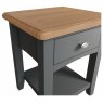 Omega Grey 1 Drawer Lamp Table