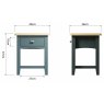 Omega Grey 1 Drawer Lamp Table