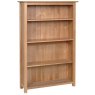 Lisbon Oak Bookcase - 150cm high x 98cm wide