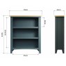 Omega Grey Small wide bookcase